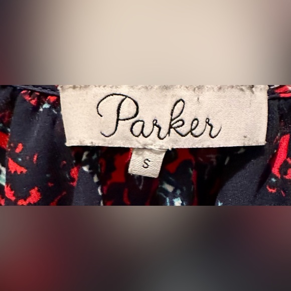 Parker Long Sleeve Paisley Printed Silk A- Dress - Picture 6 of 9